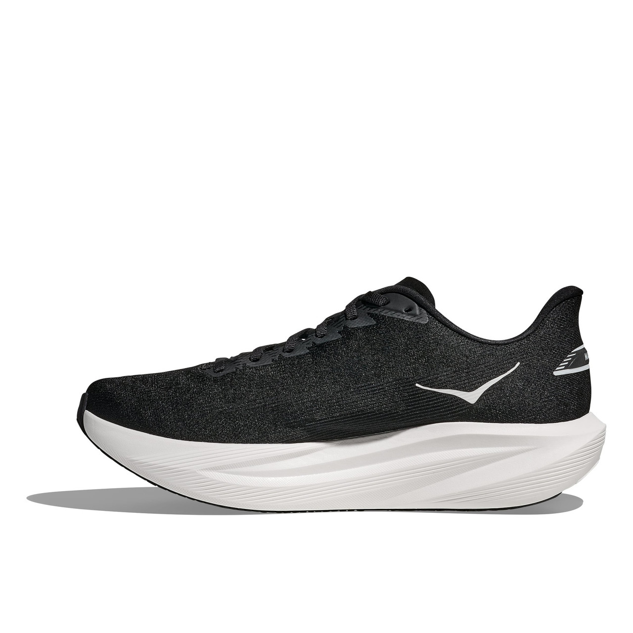 HOKA Women's Mach 7 Wide Black/White Running Shoes - Free Shipping