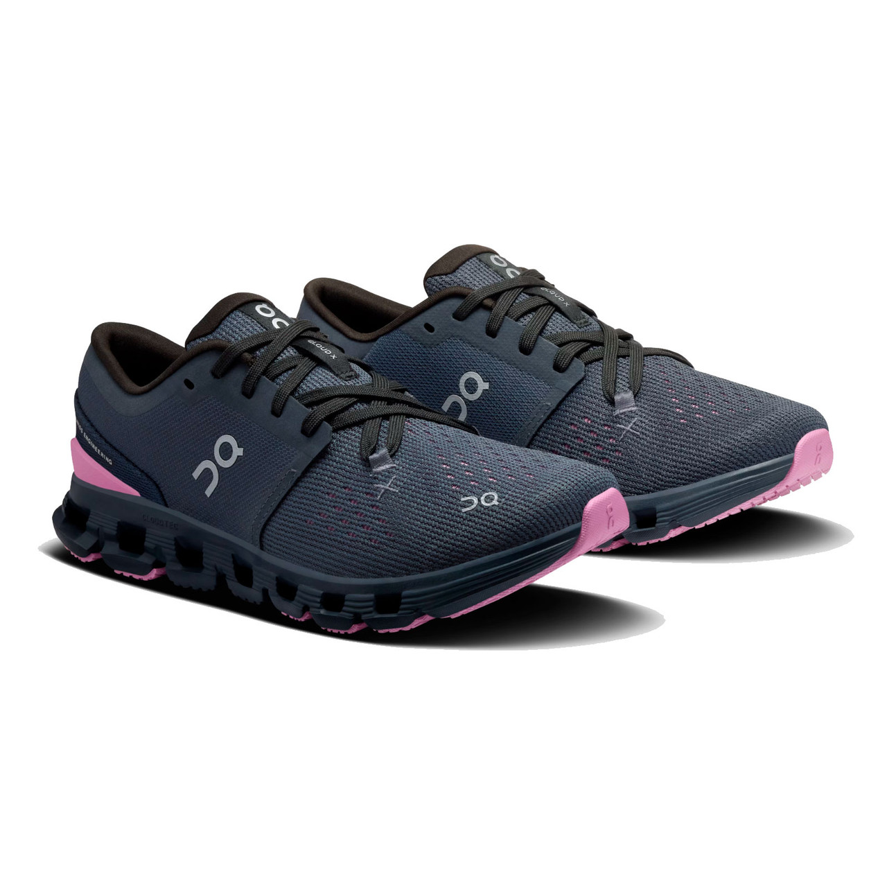 ON FOOTWEAR Women's Cloud X 4 Navy/Sakura Shoe - Free Shipping