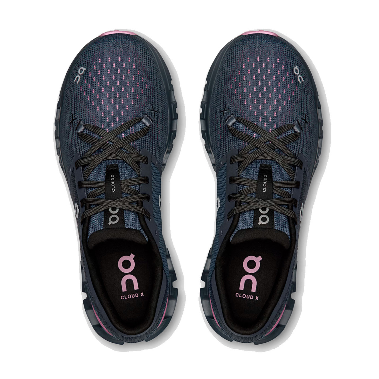 ON FOOTWEAR Women's Cloud X 4 Navy/Sakura Shoe - Free Shipping