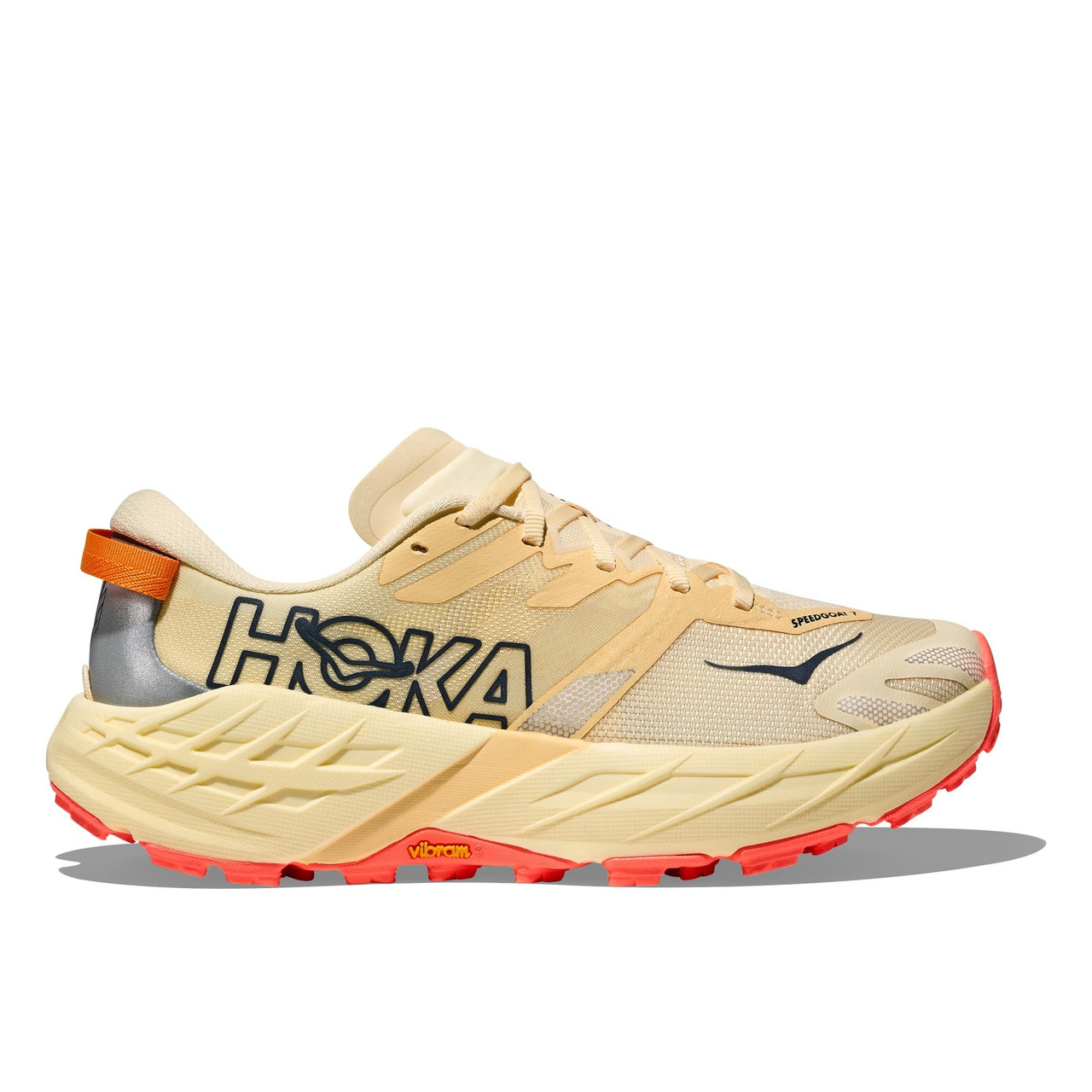 HOKA Women's Speedgoat 7 Wide Vintage Yellow/Neon Flame Running