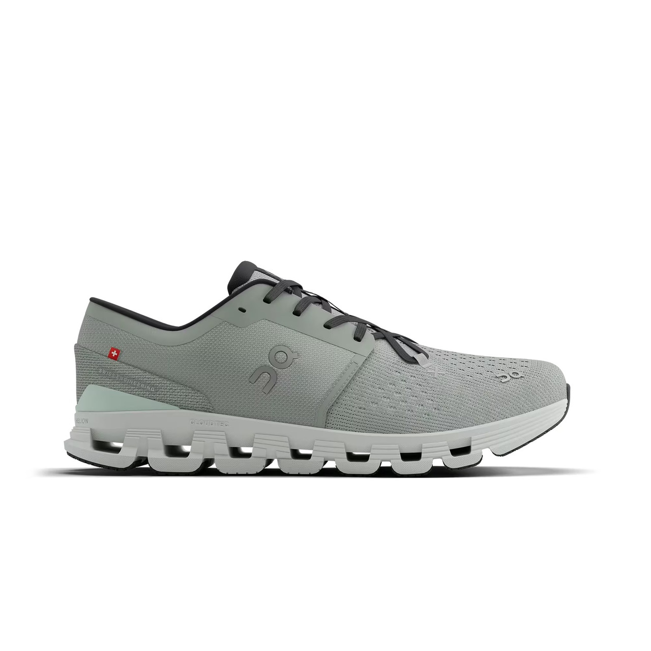 ON FOOTWEAR Men's Cloud X 4 Tin/Iceberg Running Shoes - Free Shipping