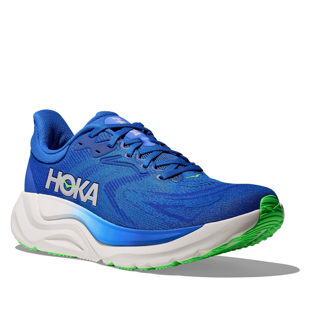 HOKA Men's Arahi 8 Cobalt Blue/Neon Green Running Shoes - Free