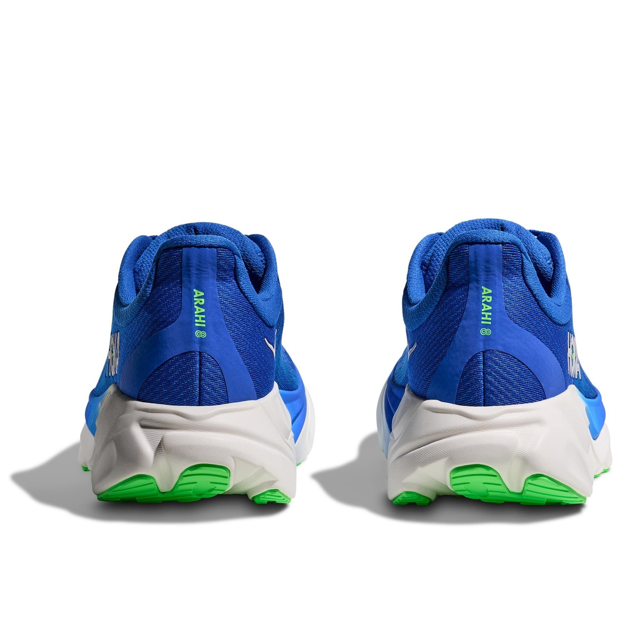HOKA Men's Arahi 8 Cobalt Blue/Neon Green Running Shoes - Free