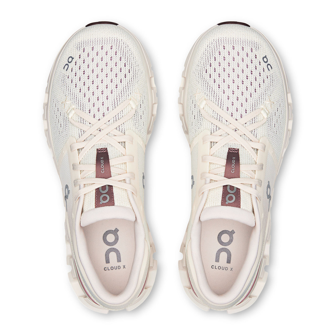 on Cloud X 4 レディース 22.5センチ　アイボリー ON FOOTWEAR Womens Cloud X 4 Ivory/Heron Shoe - Free Shipping