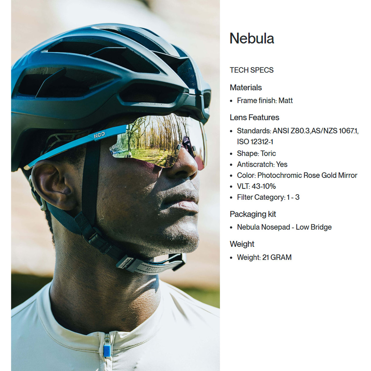 KOO Nebula Sunglasses with Midnight Blue Matt Frame and