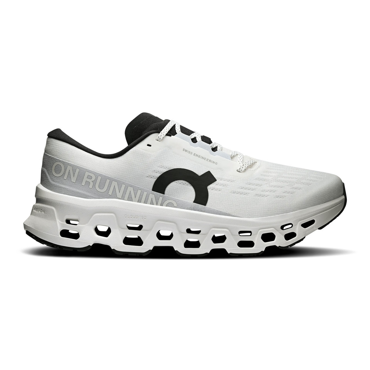 On メンズ Cloudmonster 3 White | White ON FOOTWEAR Men's Cloudmonster 3 White/White Running Shoe - Free