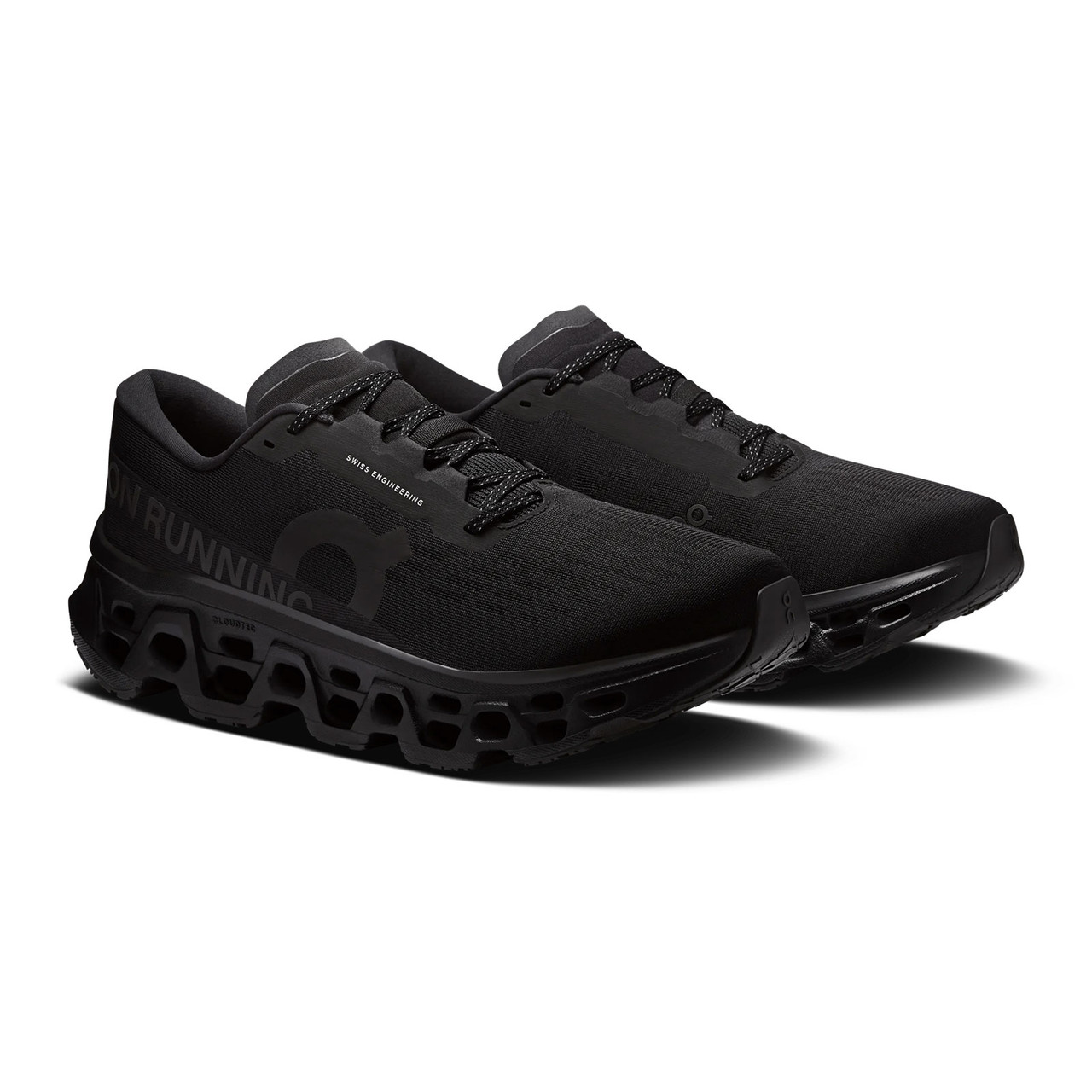 ON FOOTWEAR Men's Cloudmonster 3 Black/Black Running Shoe - Free