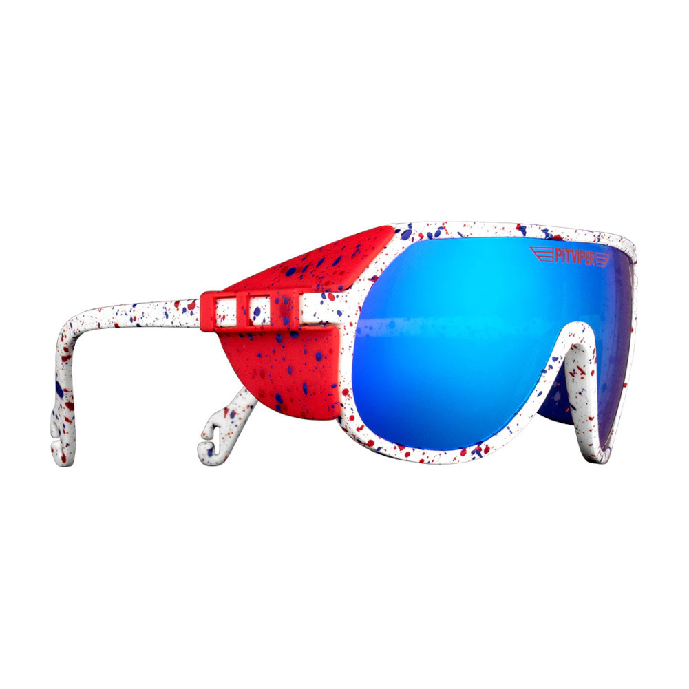 PIT VIPER The Merika Grand Prix White with Blue and Red Splatter