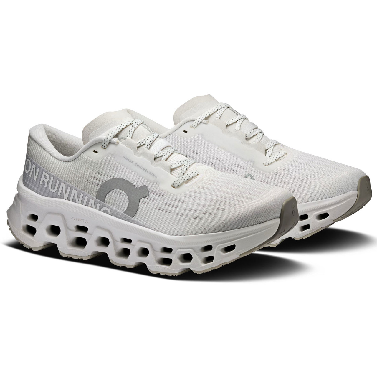 ON FOOTWEAR Women's Cloudmonster 3 White/Wolf Running Shoes - Free