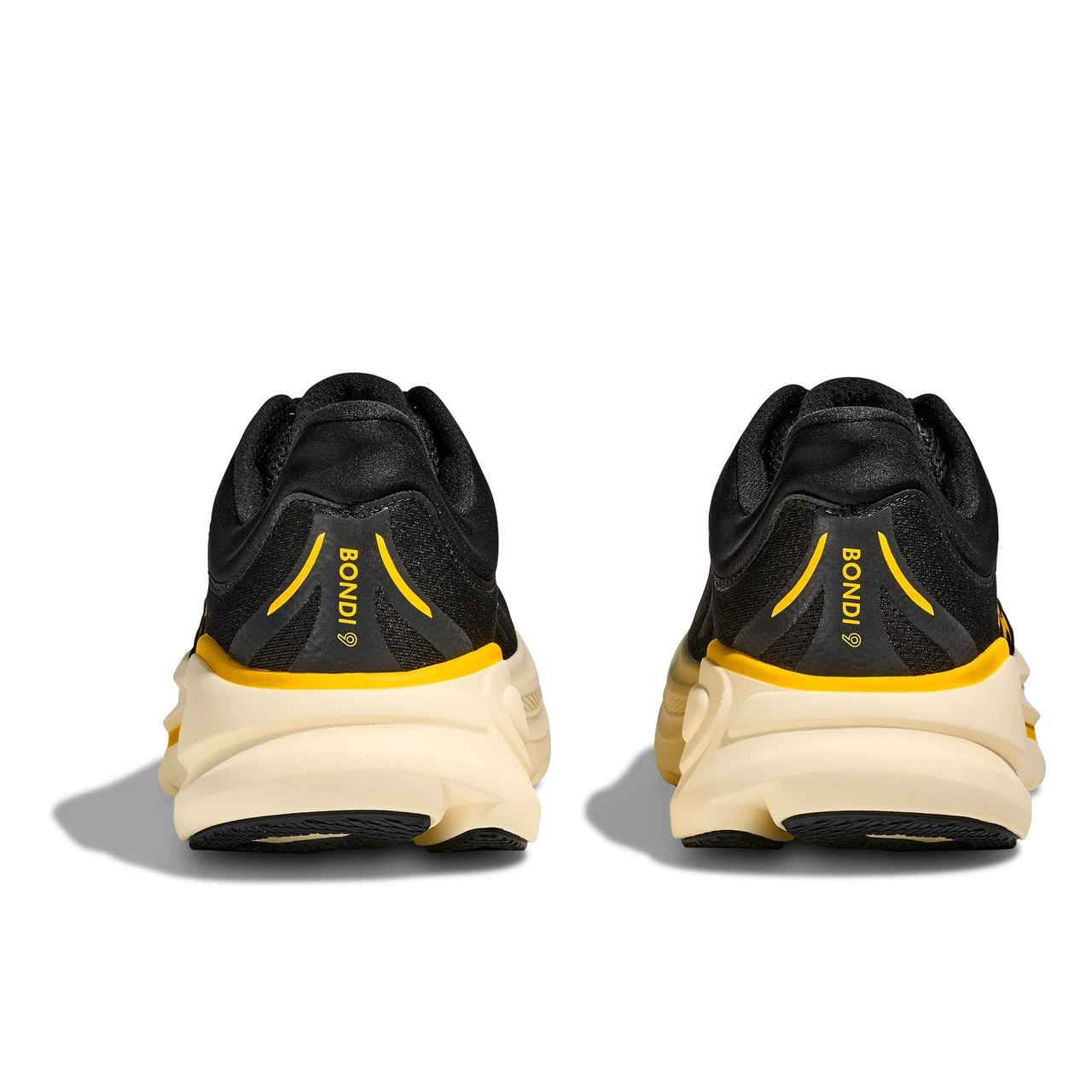 HOKA Men's Bondi 9 X-Wide Carbon Black/Yellow Gold Running Shoes