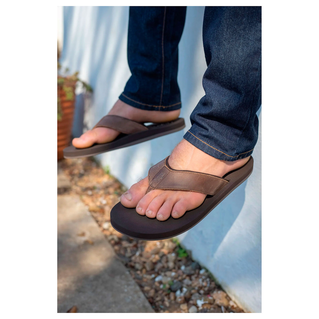 FLOJOS Men's Cole Select Leather Strap Sandal - Free Shipping