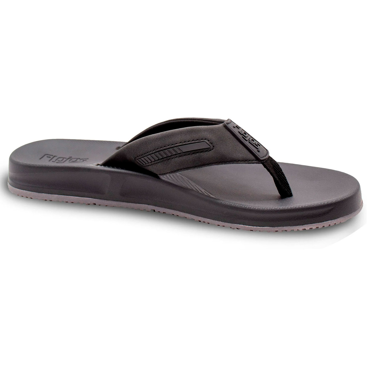 Flojos Mens Black Flip Flop Sandals Men 13‎ Cushioned Arch Support Thong Shoes Flojos Sandals Men main image 2