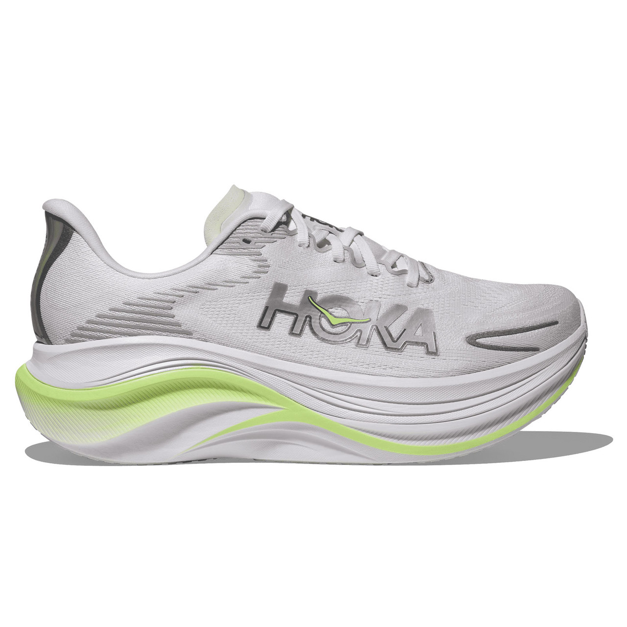 専用1 HOKA Men's Skyward X 2 White/Neon Yuzu Running Shoes - Free Shipping