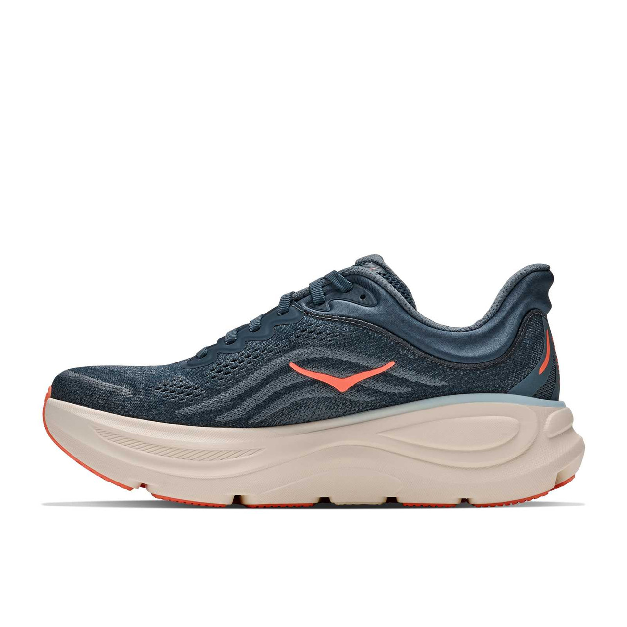 HOKA Men's Bondi 9 Wide Faded Navy/Slate Blue Running Shoes - Free