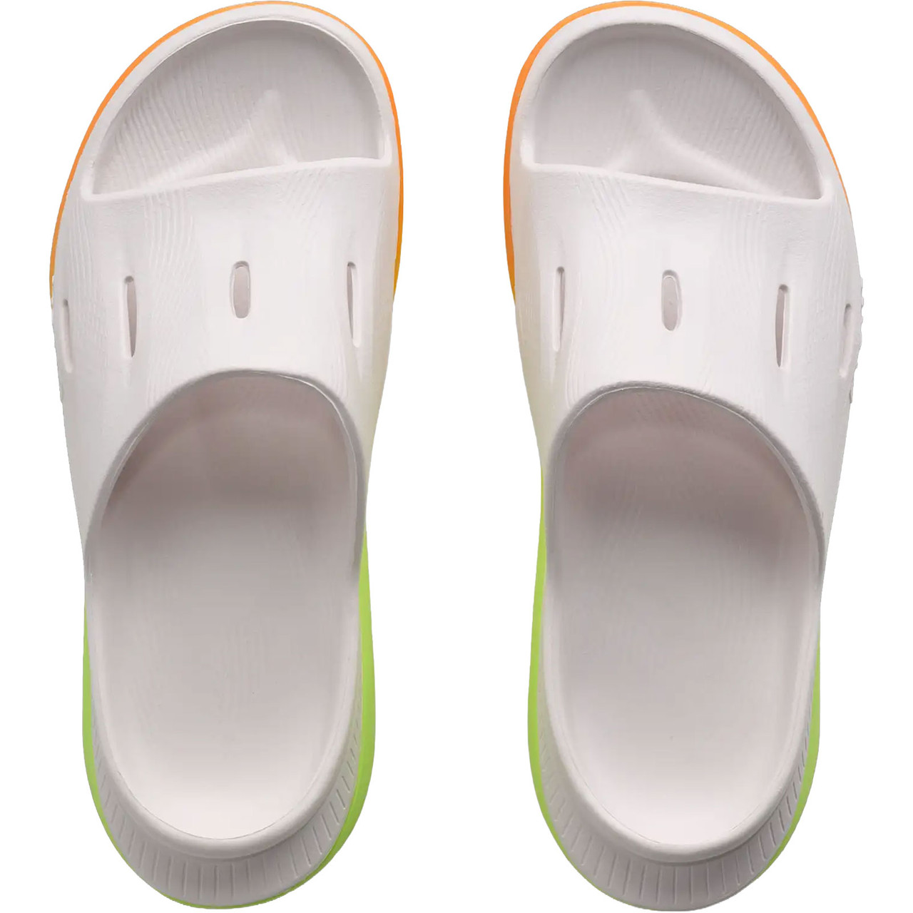 HOKA Unisex Ora Recovery Slide 3 White/Neon Yuzu Slides - Free