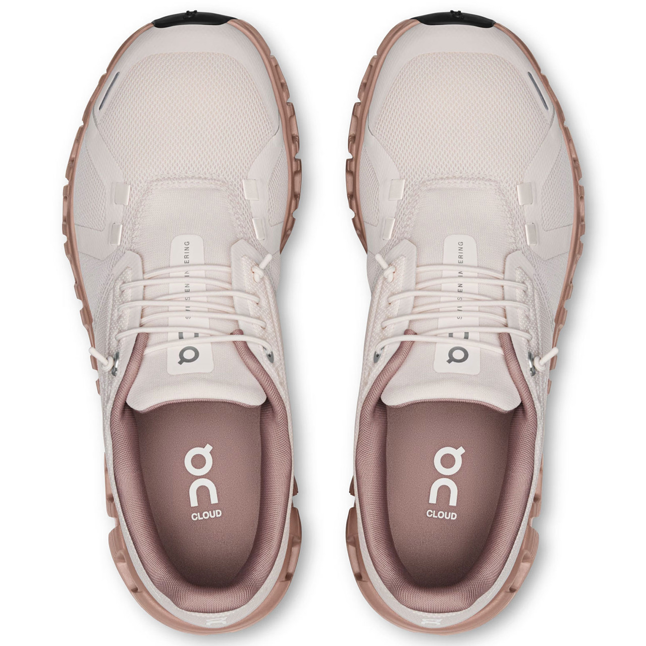 ON FOOTWEAR Women's Cloud 6 Oyster/Biscuit Running Shoes - Free