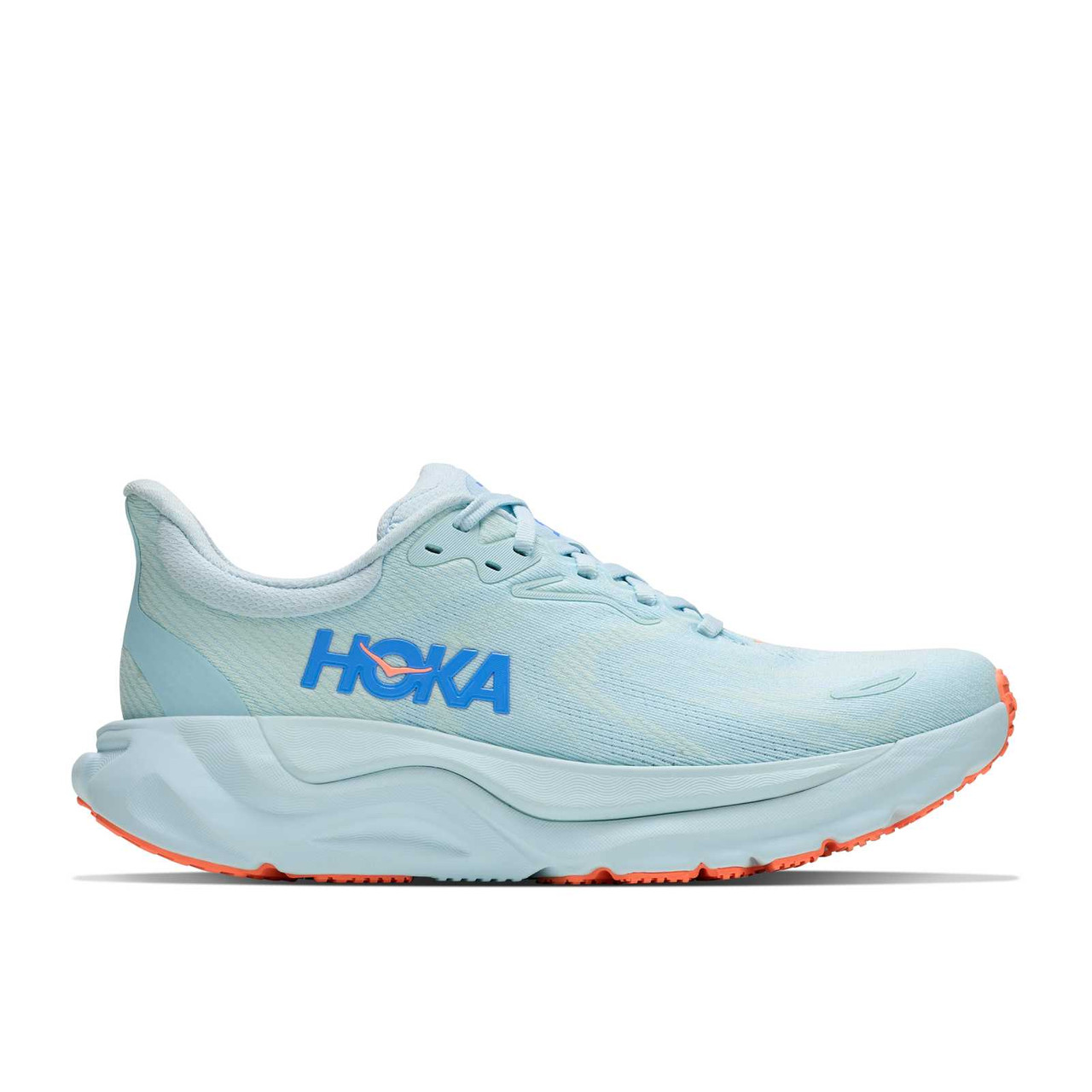 HOKA Women's Arahi 8 Glimmering Blue/Neon Cantaloupe Running Shoes