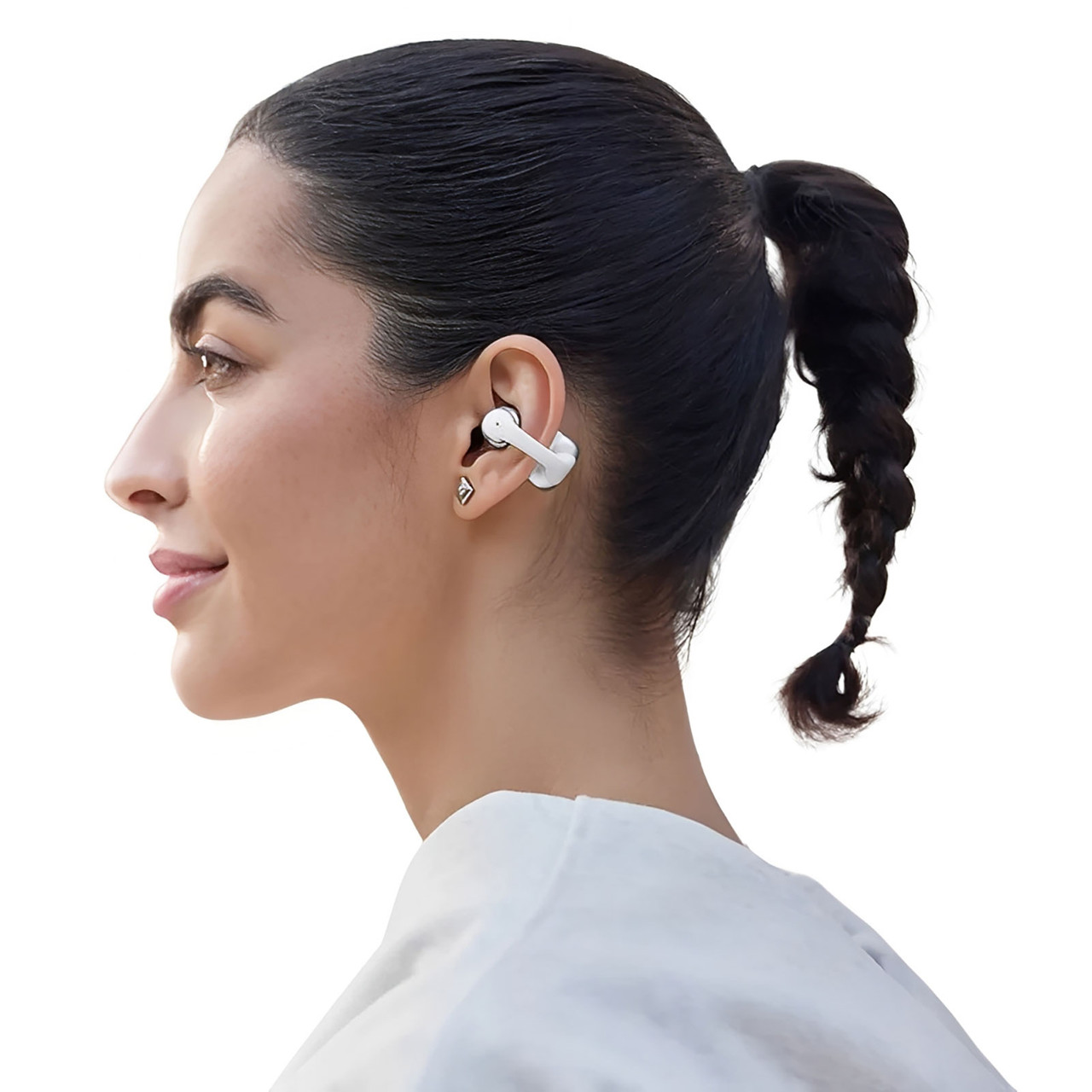 SHOKZ OpenDots 2 Open-Ear Clip-On Grey Earbuds (E320-ST-GY-US