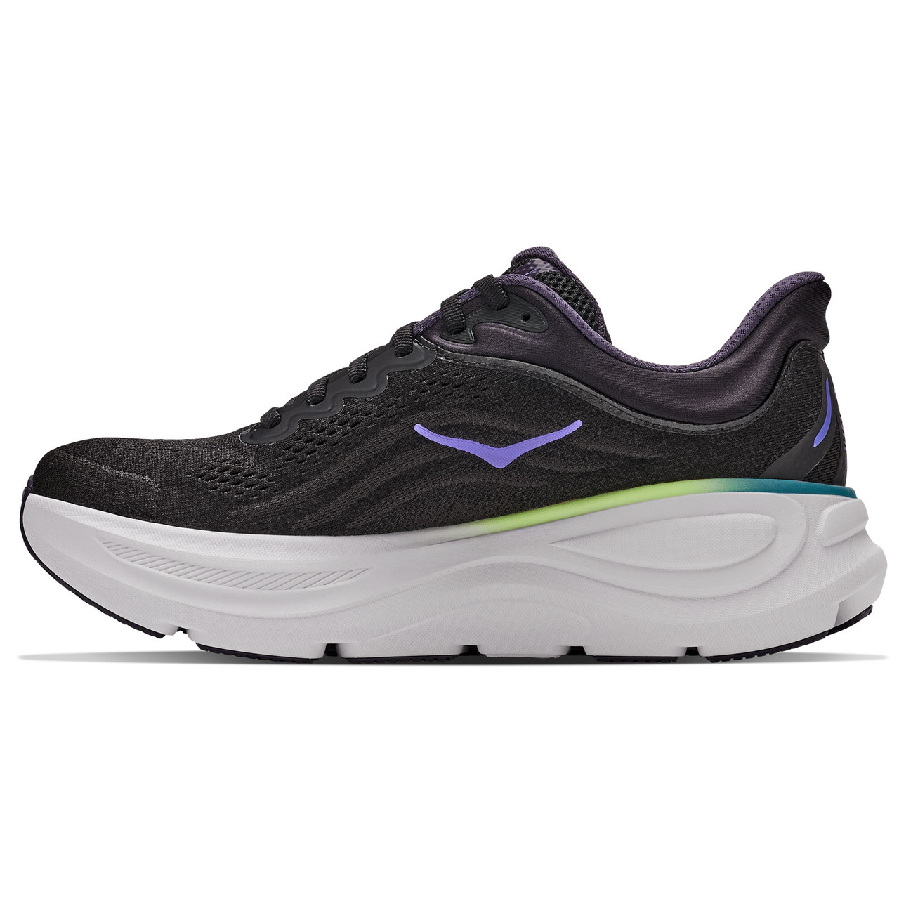 HOKA Women's Bondi 9 Black/Neon Dragonfruit Running Shoes - Free