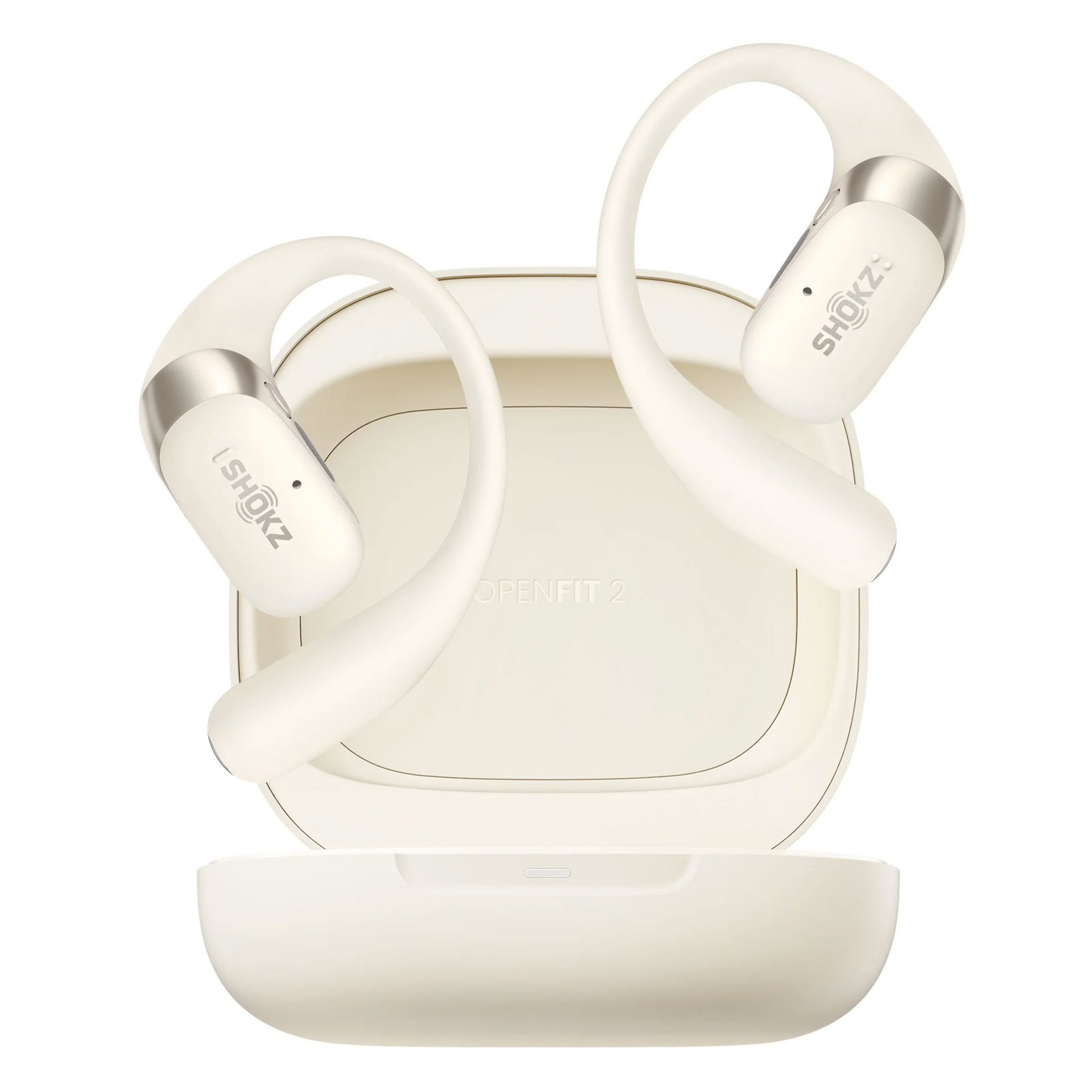 Shokz OpenFit  ベージュ SHOKZ OpenFit 2 Beige Open-Ear Earbuds with Charging Case