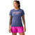 BROOKS Women's Distance 3.0 Heather Nightshadow/BR Speed Logo Short Sleeve Shirt BROOKS Women's Distance 3.0 Heather Nightshadow/BR Speed Logo Short Sleeve Shirt
