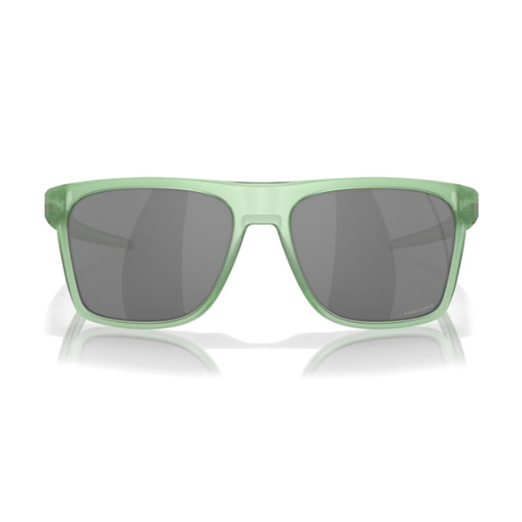 OAKLEY Leffingwell Green Matte Trans Jade Frame/ Prizm Black Lenses Sunglasses (OO9100-1757)