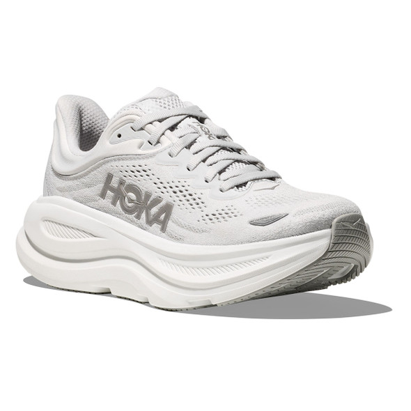 HOKA Women's Bondi 9 Cosmic Grey/White Running Shoes - Free