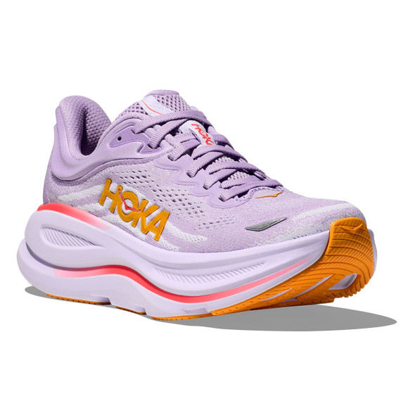 HOKA Women's Bondi 9 X-Wide Aster Flower/Starlight Glow Running Shoes