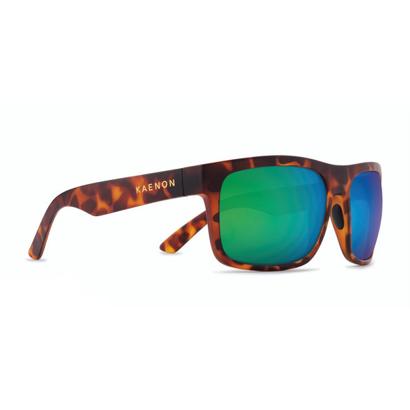 KAENON Burnet XL Matte Tortoise/Ultra Glass Coastal Green Polarized Sunglasses (036MEMEGN-GUCG)