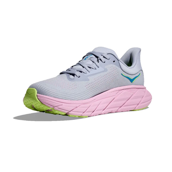 HOKA Women's Arahi 7 Wide Gull/Pink Twilight Running Shoes (1147890-GLP)