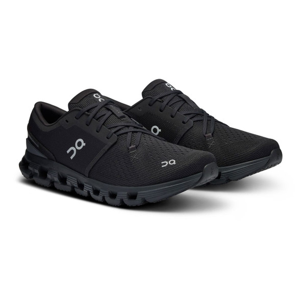 ON FOOTWEAR Women's Cloud X 4 Black/Eclipse Running Shoes - Free