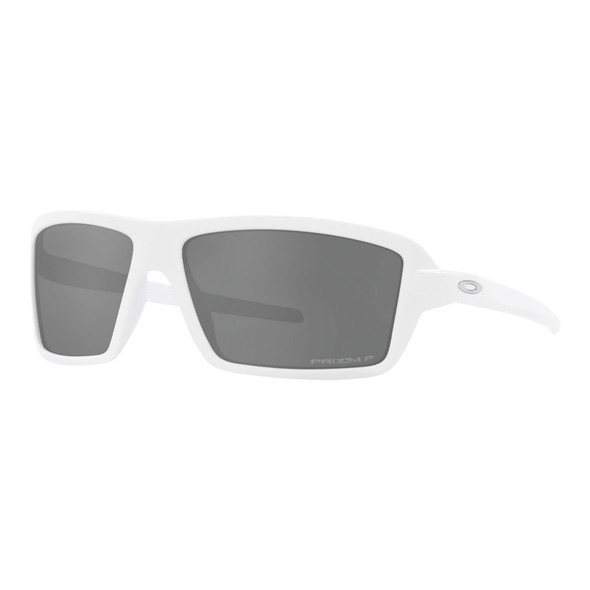 OAKLEY Cables Matte White Frame/ Prizm Black Polarized Lenses Sunglasses (OO9129-1463)