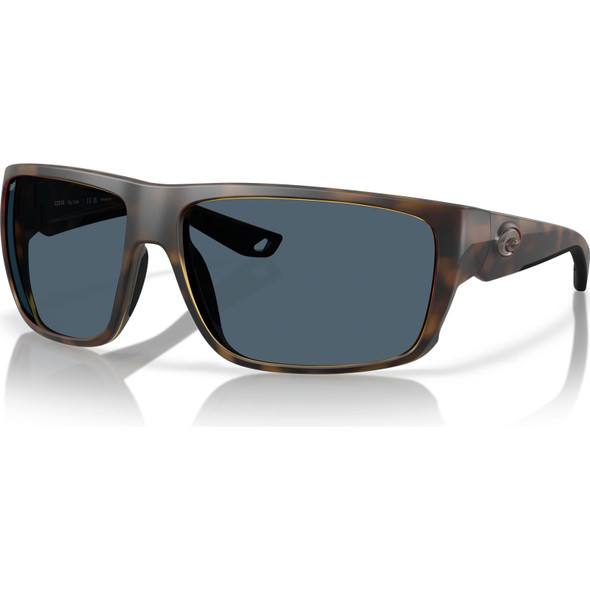 COSTA DEL MAR Men's Fly Line Matte Tortoise/Gray 580P Polarized Sunglasses (06S9129-91291164)