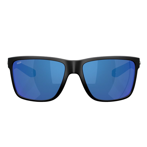 COSTA DEL MAR Men's Broadbill II Matte Black/Blue Mirror 580P Polarized Sunglasses 06S9120-91200658