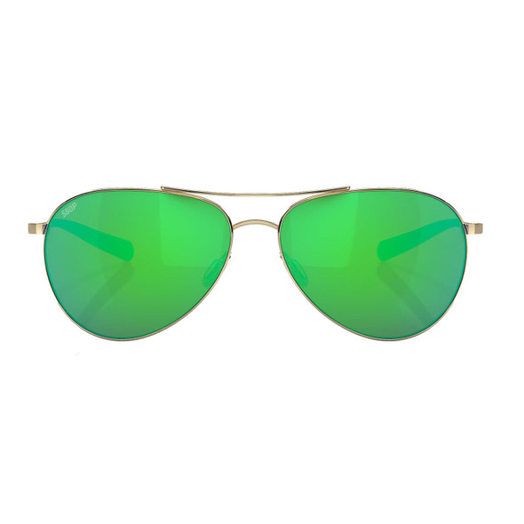 COSTA DEL MAR Men's Piper Shiny Gold/Green Mirror Polarized Sunglasses 06S6003-60030558