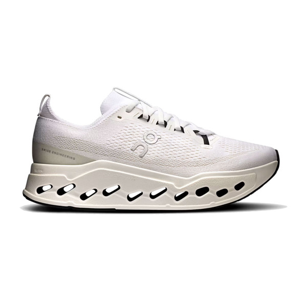 ON FOOTWEAR Men's Cloudstratus White/Black Running Shoes - Free
