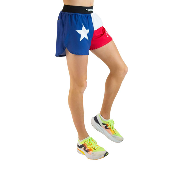 CHICKNLEGS Men's Texas Flag 4" Half Split Shorts