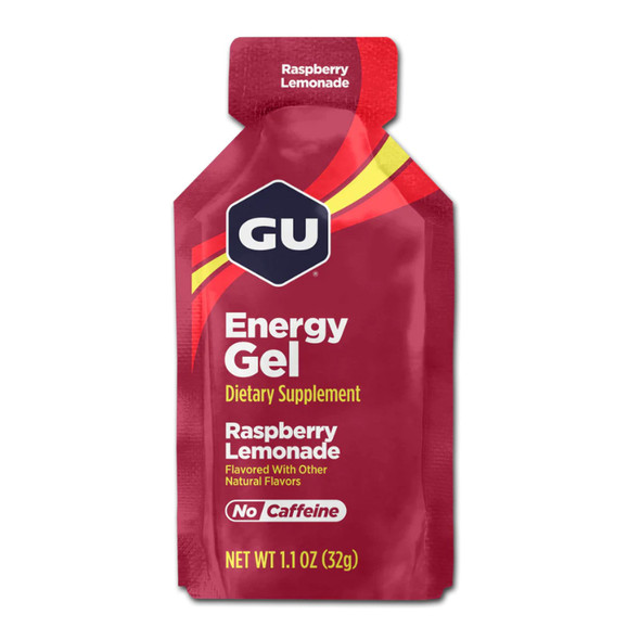GU ENERGY Original Sports Nutrition Raspberry Lemonade Energy Gel, 24ct Box (124912)