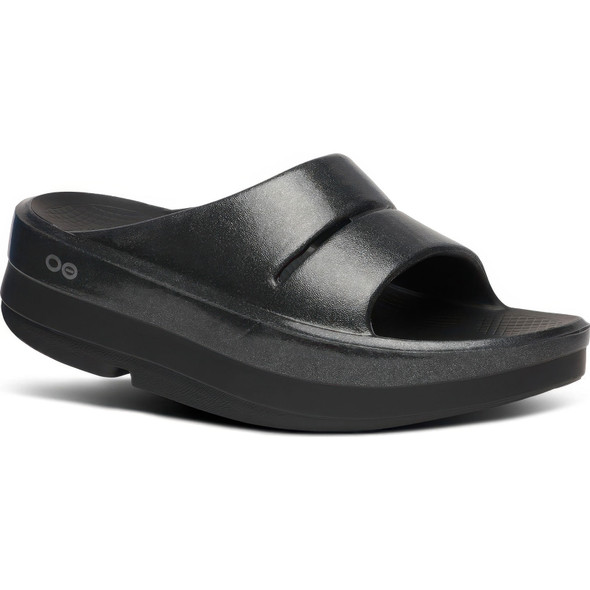 OOFOS Oocloog Luxe Black Sparkle Clogs - Free Shipping