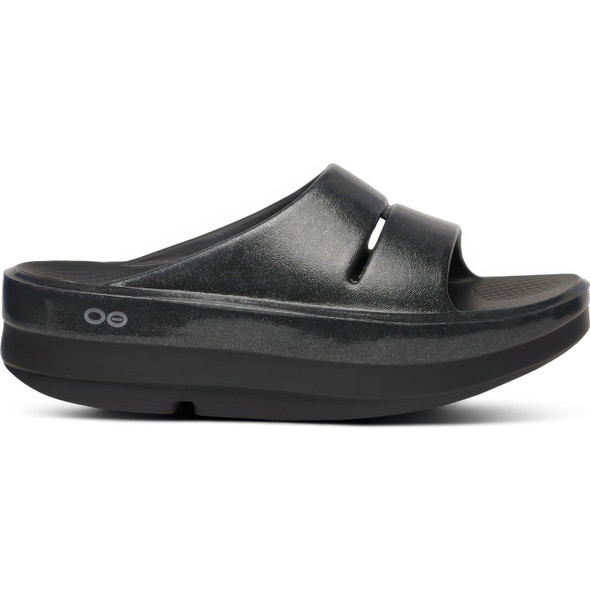 OOFOS Oocloog Luxe Black Sparkle Clogs - Free Shipping