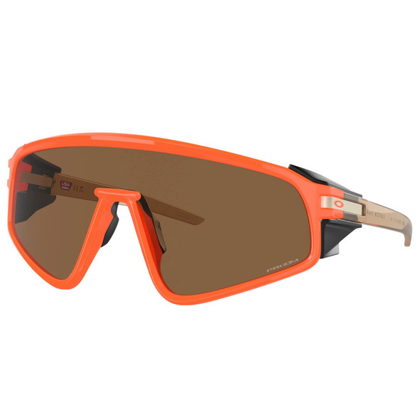 OAKLEY Latch Panel Neon Orange Frame/Prizm Bronze Lenses Sunglasses (OO9404-1135)