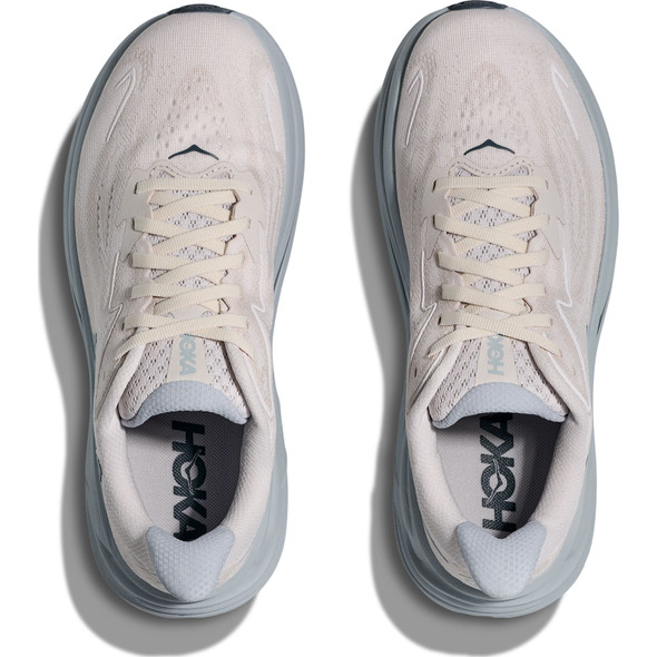 HOKA Women's Clifton 10 Wide Grout/Mineral Blue Shoes