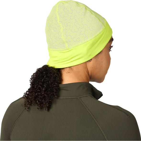 NATHAN SPORTS HyperNight 2 Hi Vis Yellow/Hex Print Reflective Beanie