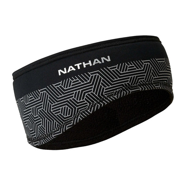 NATHAN SPORTS HyperNight Reflective Black/Hex Print Headband 2 (NS20150-00320-OSFM)