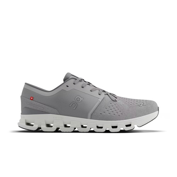 ON FOOTWEAR Men's Cloud X 4 Alloy/Ivory Running Shoes