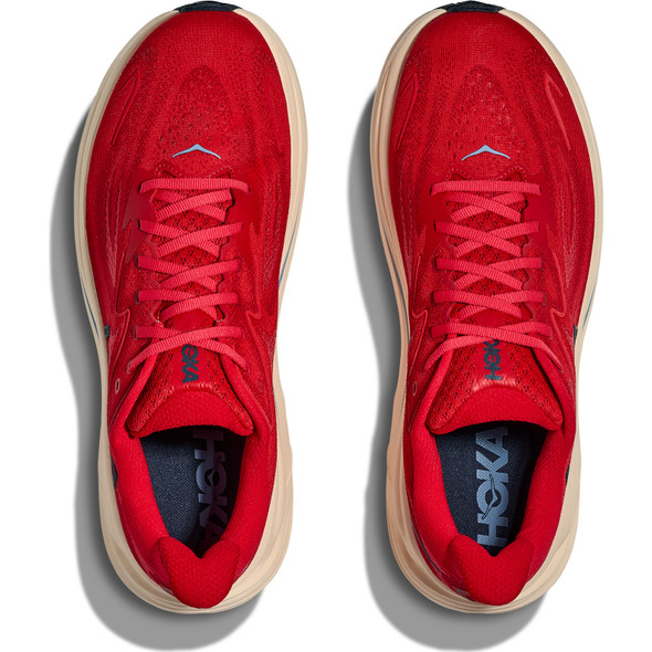 HOKA Men's Clifton 10 Wide Vermillion/Varsity Navy Shoes