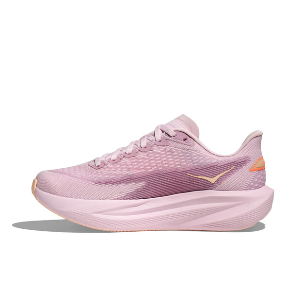 HOKA Women's Mach 7 Wide Lilac Cream/Tangerine Glow Running Shoes