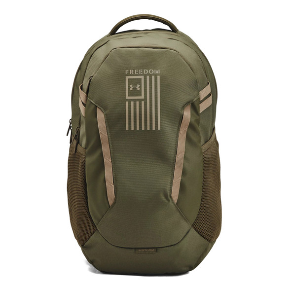 UNDER ARMOUR Hustle 6.0 Freedom Marine OD Green/Bayou Backpack (1387535-390-OSFM)