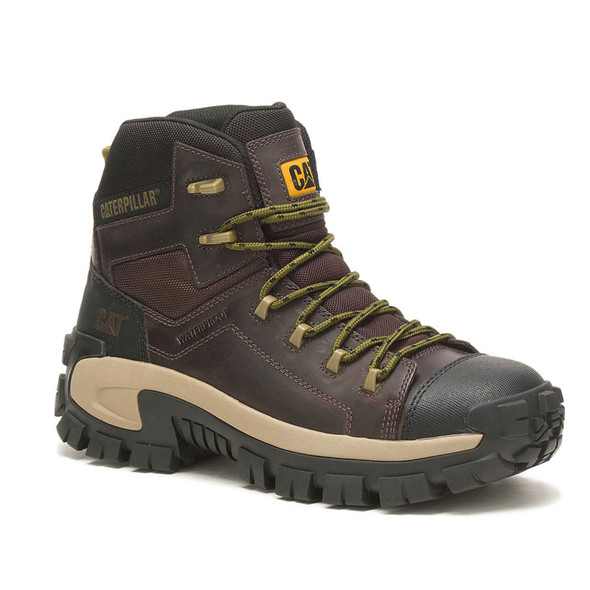 CAT Men's Invader Hiker Waterproof Slip-Resistant Composite Toe Work Boots
