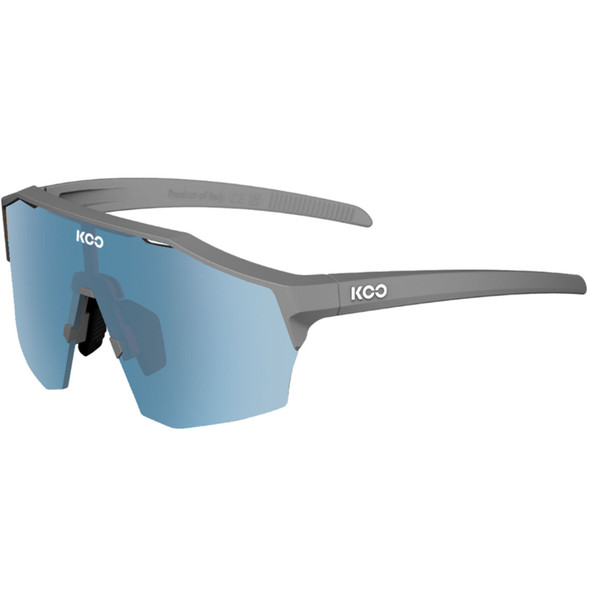 KOO Alibi Sunglasses with Grey Matt Frame and Turquoise Mirror Lenses (OEY00009-966)